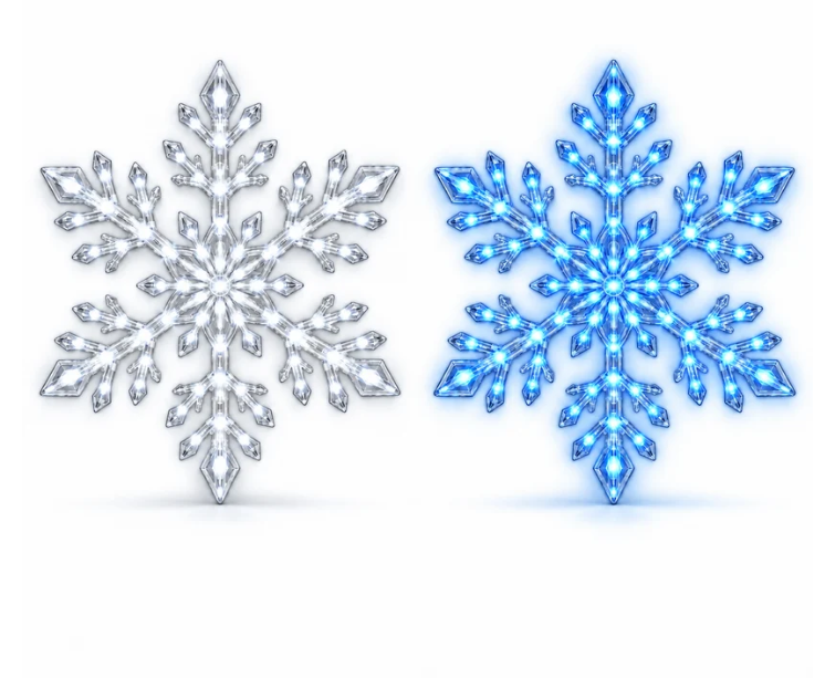 SnowGlow™ LED Snowflake Wall Set