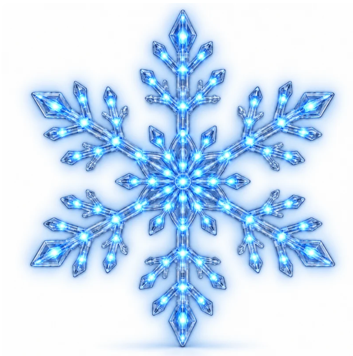 SnowGlow™ LED Snowflake Wall Set